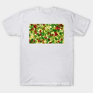 Green and Red Abstract Texture T-Shirt